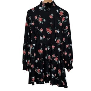 PrettyLittleThing Long Sleeve Floral Dress Size 8